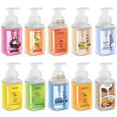 Lovery foaming hand soap lemon bottle pour shows citrus freshness and quick cleanse