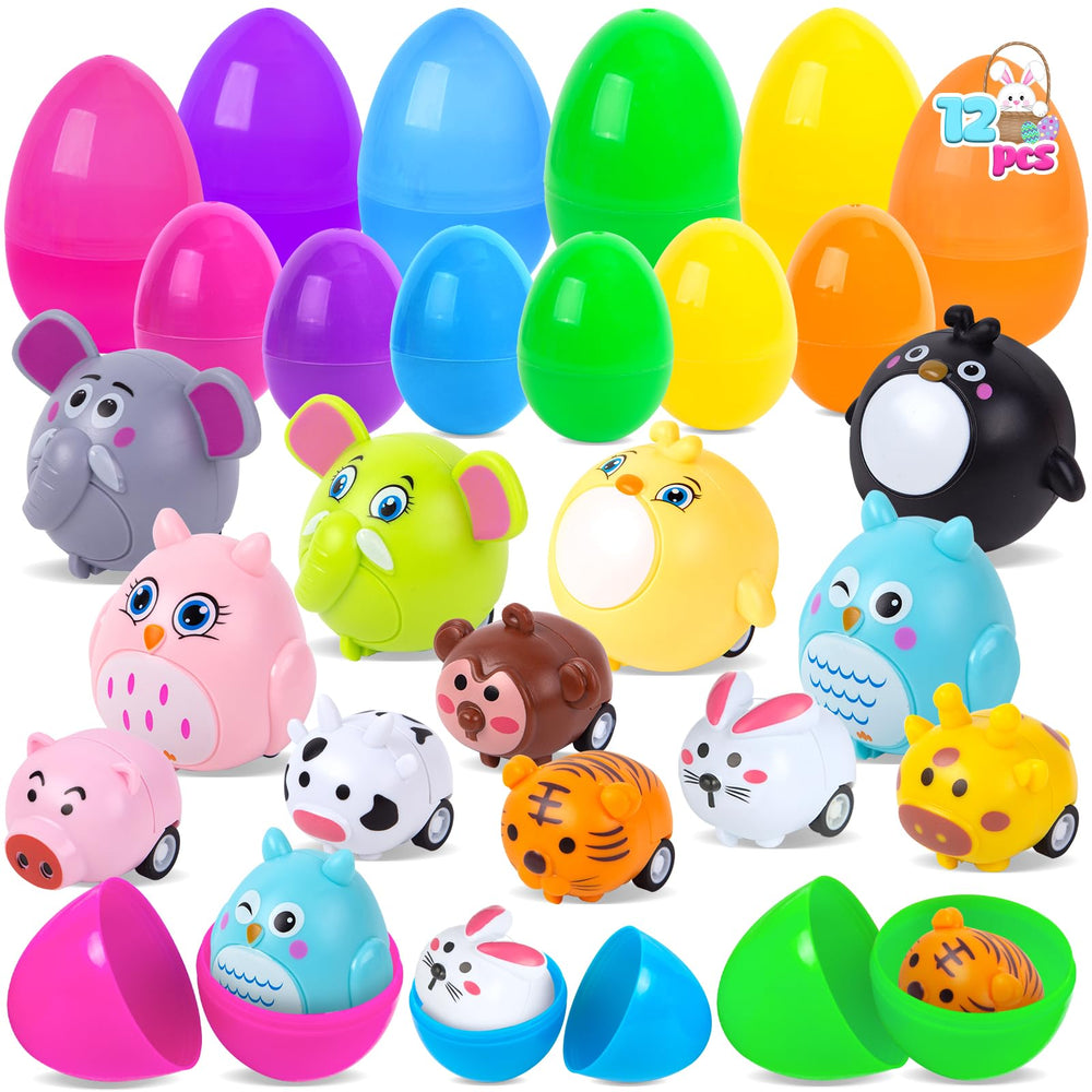 LovesTown 12-pack Easter eggs with cars for engaging egg hunts