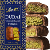 Lovetta Dubai Pistachio Knafeh chocolate bar package highlights premium indulgence and freshness