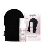 Loving Tan Deluxe Bronzing Mousse bottle pour shows quick, even color start.