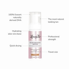 Loving Tan Deluxe Bronzing Mousse color guide helps even, natural results.