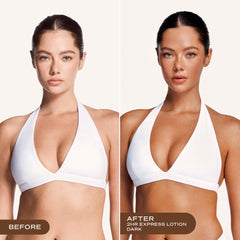 Loving Tan color guide swatch demonstrates visible tint for even application