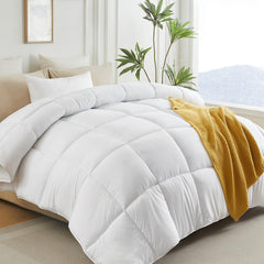 Lovsoul down alternative queen comforter front view showing all-season versatility