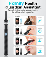 Loyker X6 360° view otoscope illuminates the ear canal clearly.