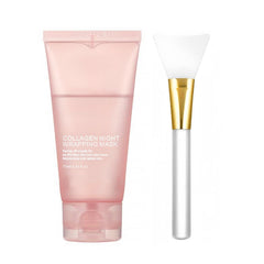 LOYOTICE Collagen Overnight Wrapping Mask bottle with brush for deep hydration