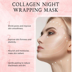 LOYOTICE mask texture close-up showing collagen-rich formula for nourishment