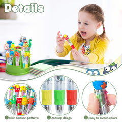 Lshfwn mini multicolor pen with vegetable patterns for creative writing.