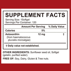 LTQXGT Haematococcus microalgae source highlights natural astaxanthin origin.