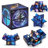 Luaxkpi Infinity Cube opens to two shapes for endless tactile play and focus during study.