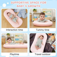Lucakuins Baby Lounger bionic design supports awake play and interactive bonding.