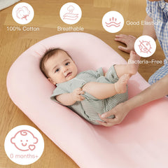 Lucakuins Baby Lounger breathable organic cotton for restful playtime and skin-friendly use.