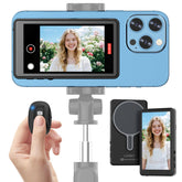 Lucksky selfie monitor on iPhone front view for real-time framing.