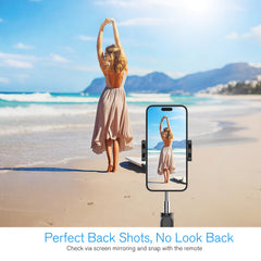 Lucksky monitor with remote control enables hands-free shooting.