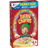 Lucky Charms gluten free cereal with marshmallows in a bowl, a fun breakfast option.