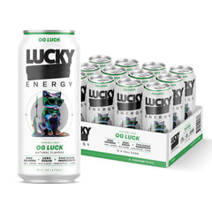Lucky Energy OG Luck 16oz can front view for on-the-go focus.