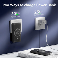 LUCKYFELLOW powerbank wall plug feature enables quick recharge without extra adapters.
