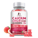 LUCNVEM Calcium Citrate 1200mg bottle delivers daily support with a peach flavor.