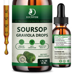 LUCNVEM Soursop Liquid Drops bottle for convenient antioxidant support