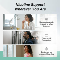 LUCY nicotine gum 2mg mint bottle 100-count showcases quantity and accessibility.