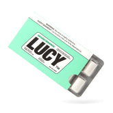 LUCY nicotine gum 2mg mint packaging supports easy quit attempts.