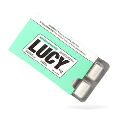 LUCY nicotine gum 2mg mint packaging supports easy quit attempts.