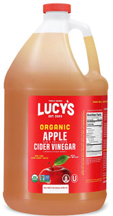 Lucy’s Apple Cider Vinegar gallon bottle with The Mother for everyday use