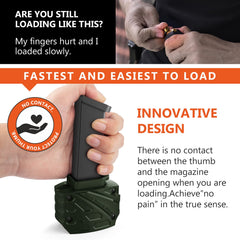 Ludex speed loader for Glock-19 in action enables quick, effortless reloading.