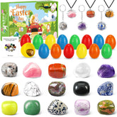 Ludmila gemstone crystal Easter eggs display sparkling treasures for an exciting egg hunt.