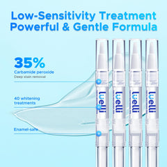Close-up of Luelli whitening gel texture inside the pen