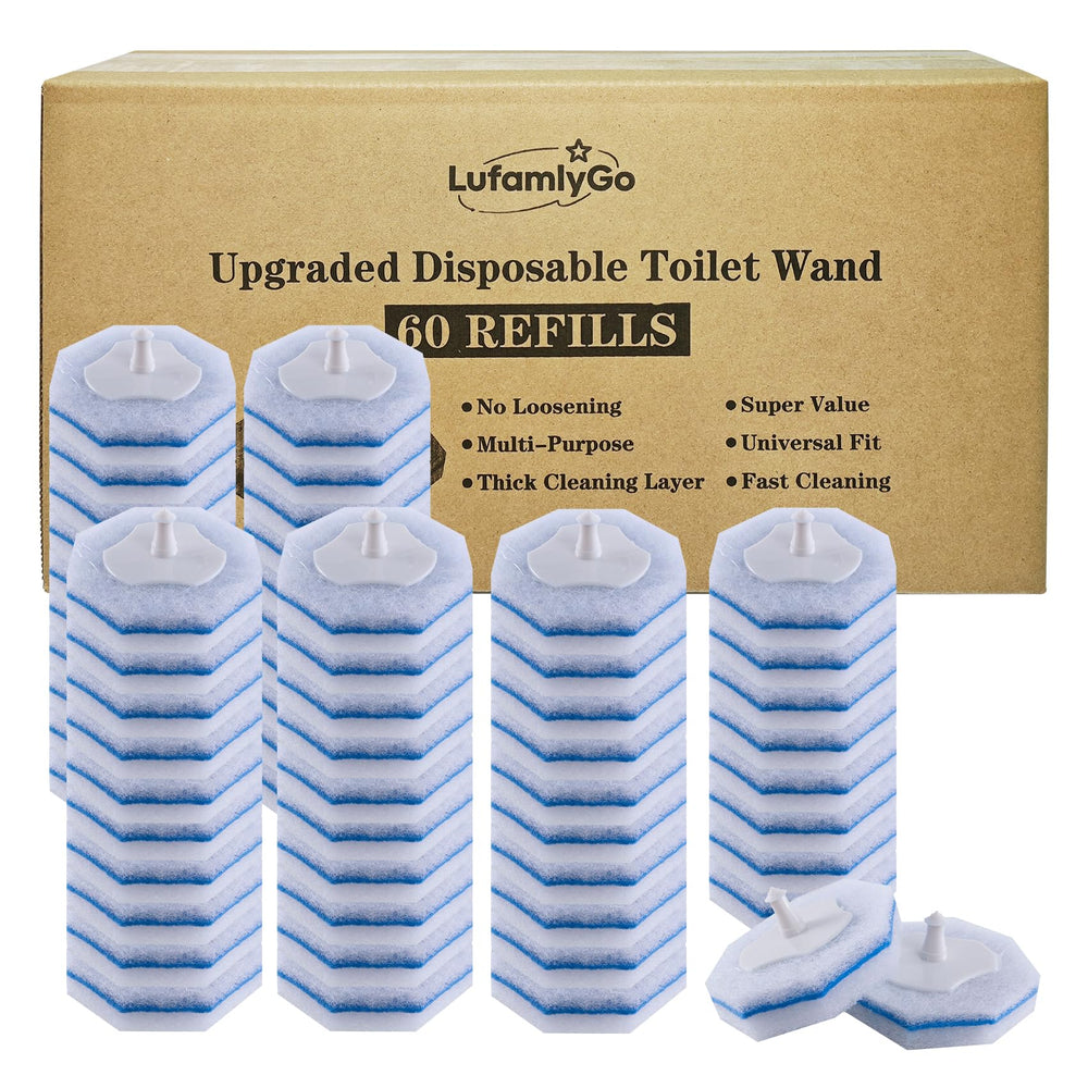 LufamlyGo toilet wand refills connect securely for easy switch and hassle-free cleaning