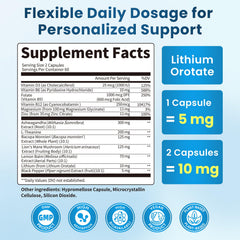 Lukaree Lithium Orotate capsules ready for daily mood stabilization.
