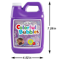 Lulu Home dilution guide showing ratios for different bubble sizes