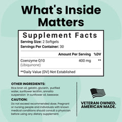 Softgels being dispensed from bottle demonstrating simple daily dosing.