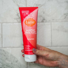 Lume Acidified Body Wash bottle with label and 8.5 oz pack