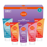 Lume Acidified Body Wash minis in Clean Tangerine tube for 24h odor control.