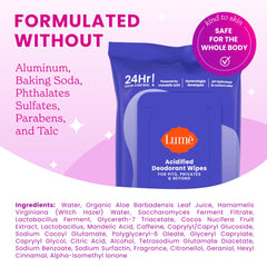 Baking soda-free formula supports gentle odor control