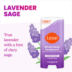 Lume deodorant cream stick packaging 2-pack on display for value