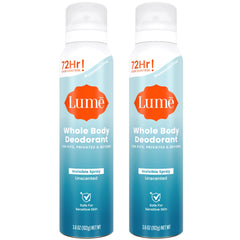 Lume Invisible Spray Deodorant for women targets pits with odor control and skin-friendly application.