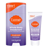 Lume mini cream tube applying invisible odor control to the skin