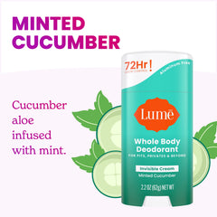 Close-up of minted cucumber scent for refreshing aroma.