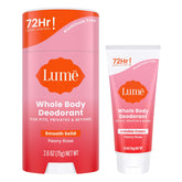 Lume Peony Rose solid stick 2.6oz for all-day odor control.
