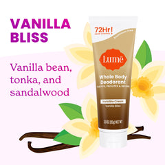 Cream texture close-up of Lume Vanilla Bliss for smooth application