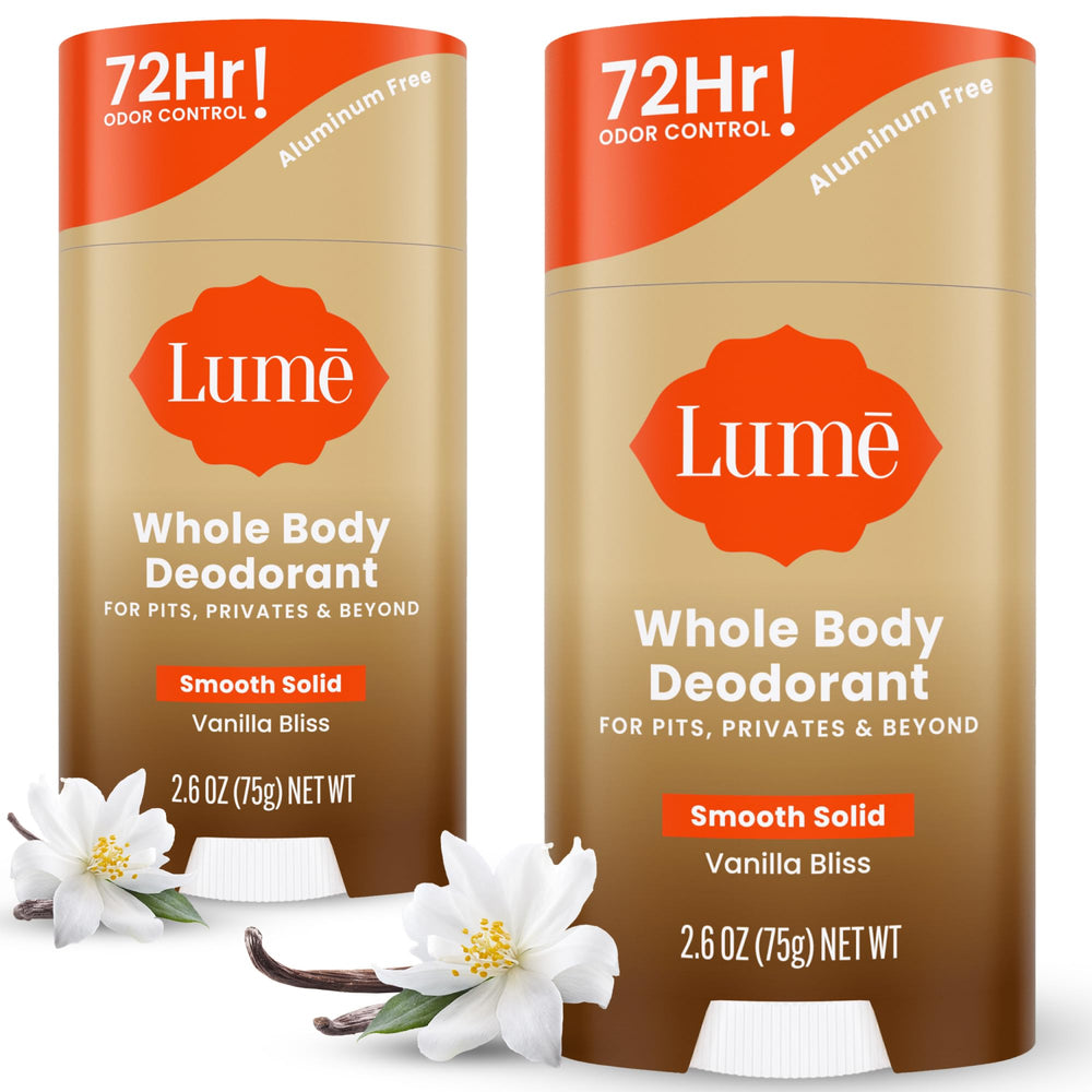 Lume Vanilla Bliss smooth-stick application for all-day odor control