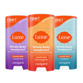Lume Clean Tangerine deodorant stick delivers all-day odor control.