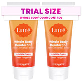 Lume Whole Body Deodorant mini tube in Clean Tangerine for all-day odor control.
