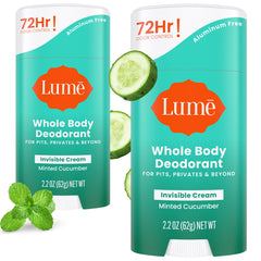 Lume Minted Cucumber bottle showing spa-like freshness and odor control.