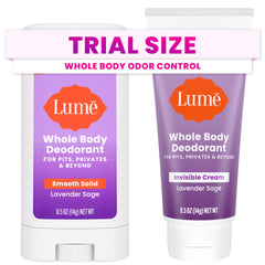 Lume Whole Body Deodorant solid-stick application for multi-area odor control.