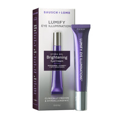 Lumify Eye Illuminations brightening cream bottle pour for easy daily application.