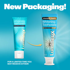 Lumineux starter kit box showing strips and toothpaste.