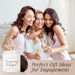 LUMELOOM bride-to-be gift candle closeup with elegant packaging.